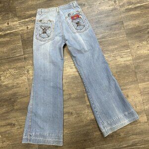 Vintage Made In Paradise Bell Bottom Jeans‎ 1970’s Rare Women NO SIZE TAG